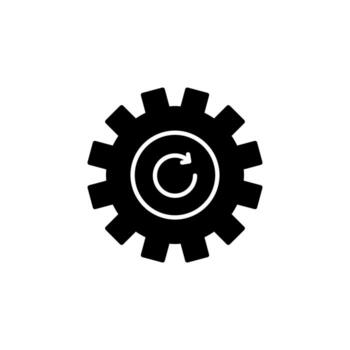 actualizar Progreso sólido icono para dispositivo tablero vector