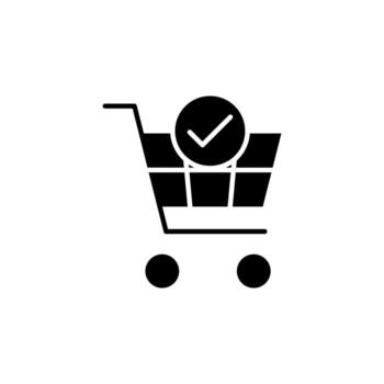 seguro revisa sólido icono para pago interfaz vector