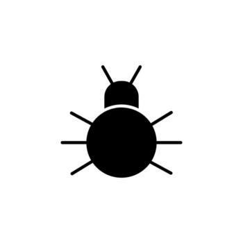 Bug Tracking Solid Icon for Web Dashboard vector