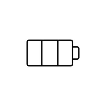 Low Battery Line Icon for Smart Device Display vector