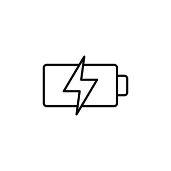 Battery Indicator Line Icon for Power Management vector