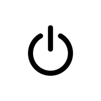 Power Control Solid Icon for Mobile Application vector
