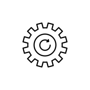 solicitud actualizar línea icono para inteligente sistema vector