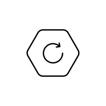 actualizar Progreso línea icono para dispositivo tablero vector