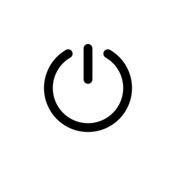 Power On Solid Icon for Digital Dashboard vector