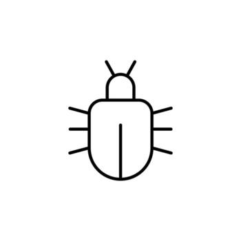 Bug Tracking Line Icon for Web Dashboard vector