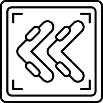 izquierda flecha Seleccione vector