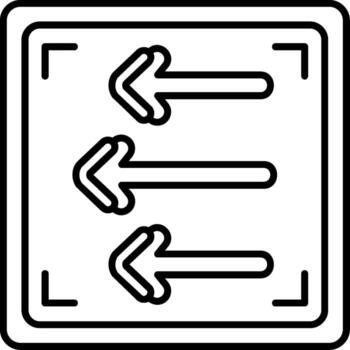 Multiple Left Arrows vector