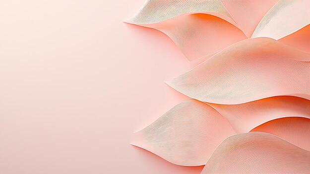 Soft pink abstract background with flowing petal-like shapes creating a serene atmosphere photo