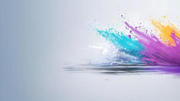 Vibrant abstract splash of colors creating a dynamic background with a smooth gradient photo