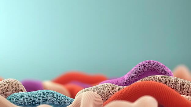 Vibrant abstract waves of color undulating across a soft gradient background, ideal for creative use photo