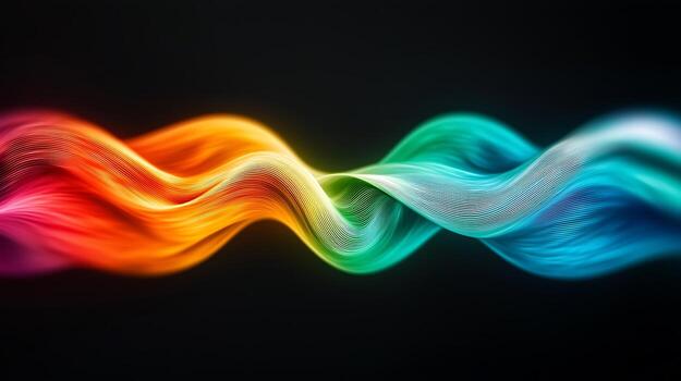 vibrante fluido olas de color en un suave degradado, creando un dinámica visual efecto foto