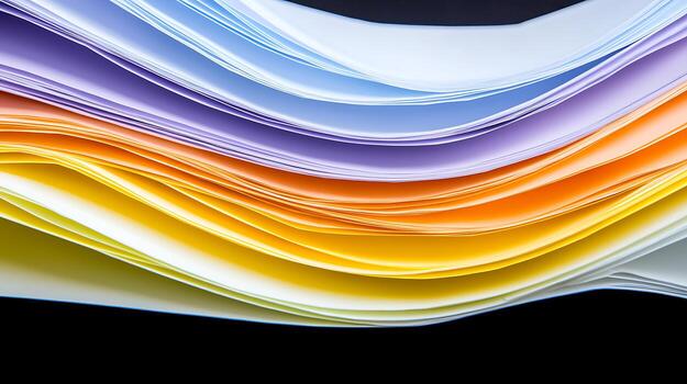 Vibrant Layers of Colored Paper Creating a Dynamic Visual Composition on a Dark Background photo