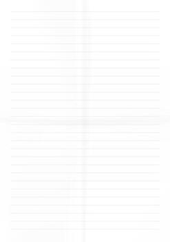 Lined paper sheet with folding effect. vector