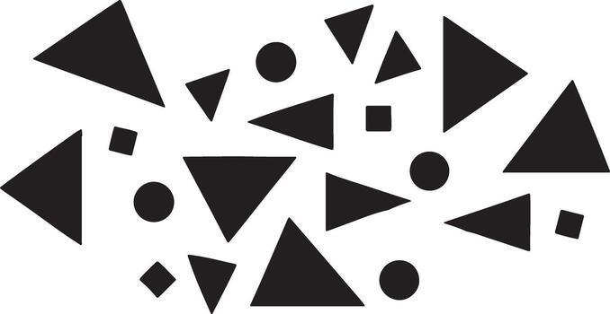 Art of abstract geometric shapes isolated on white background, a modern and minimalist design element for creative projects and backgrounds isolated on white background vector