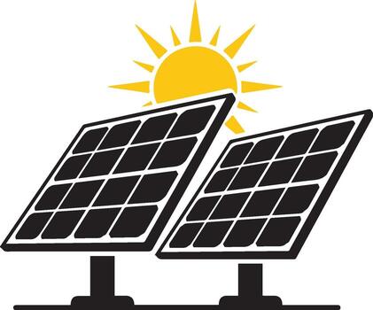 Arte de solar paneles aislado en blanco antecedentes aprovechando soles energía para limpiar y renovable poder generación, contribuyendo a un sostenible futuro aislado en blanco antecedentes vector