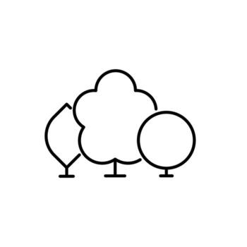 Trees in Forest Minimalistic Linear Sign for Web and Graphic Design, Apps, Banners, Social Network and Cards vector