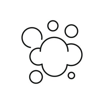 Bubble and Foam Linear Sign Drawn with Thin Line vector