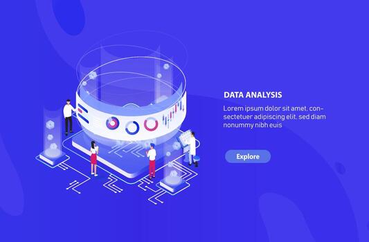 Professionals analyzing data visually vector