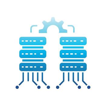 data integration color glyph icon. vector
