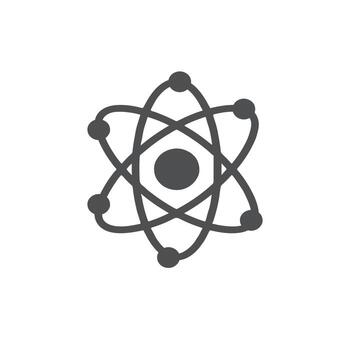 Atom Icon Atomic Structure Representation vector