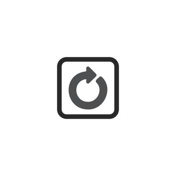 Refresh Icon in a Square Frame vector