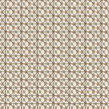 Brown Diagonal Caning Lattice Pattern with White Outline vector