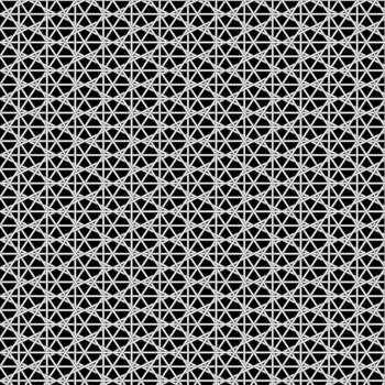 White Diagonal Caning Lattice Pattern on Black Background vector