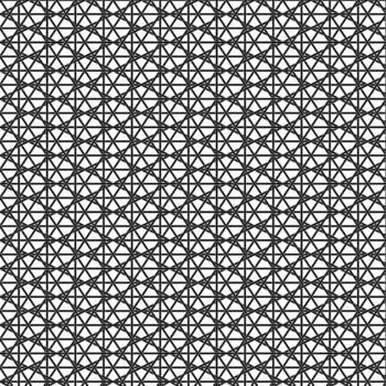 Black Diagonal Caning Lattice Pattern on White Background vector
