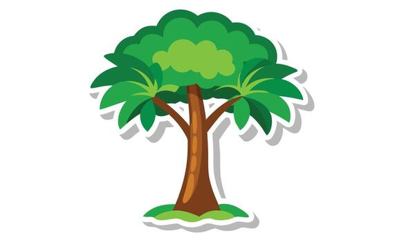 árbol conjunto de planta silueta, árbol icono conjuntovector vistoso diseño. vector