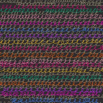 Hand drawn colorful scrawl seamless pattern. Doodle, uneven artistic twisted, tangled lines. Artistic minimalistic background. vector