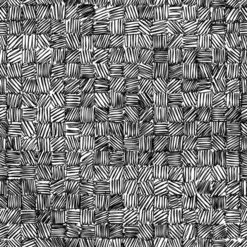 mano dibujado monocromo geométrico sin costura regular modelo. garabatear, desigual artístico líneas, rayas en cuadrícula, eclosión. comprobado artístico antecedentes. vector