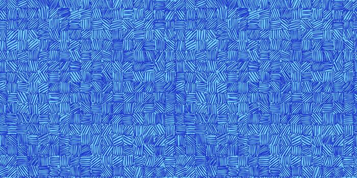 Drawn seamless pattern. Doodle, uneven artistic hatching in square shapes. Checked artistic minimalistic modern background. vector