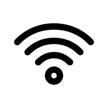 sencillo redondeado Wifi conexión señal fuerza indicador mínimo icono vector