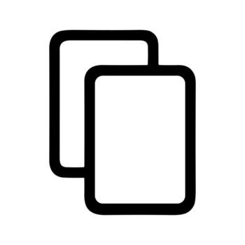 sencillo contorno duplicar documento sábana página plano diseño icono vector