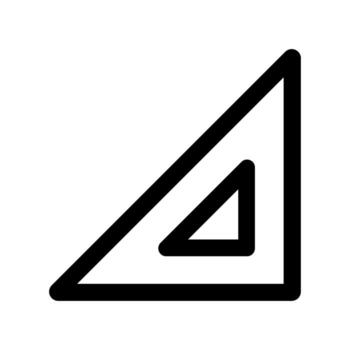 Simple Outline Triangle Ruler Engineering Tool Design Symbol Graphic Icon vector