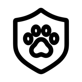 sencillo contorno proteger pata impresión proteger icono diseño elemento vector