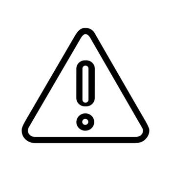 Simple Line Style Triangle Exclamation Mark Caution and Warning Symbol vector