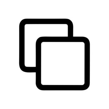 Simple Line Duplicate Square Document Symbol Application Interface Icon vector