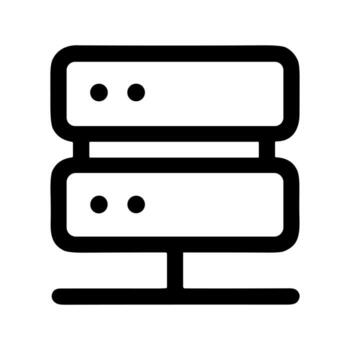 sencillo línea dibujo servidor datos red aislado minimalista icono vector