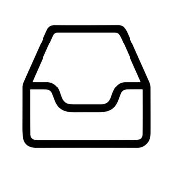 Simple Outline Drawer Organizer Container Box Icon Design for Web vector