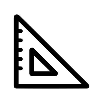 Simple Line Style Triangle Ruler Graphic Tool Design Illustration vector