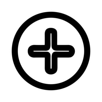 sencillo resumido más firmar dentro de circulo forma icono símbolo vector