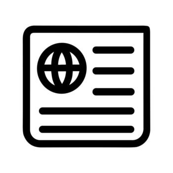 contorno sencillo documento con globo icono aislado en blanco antecedentes vector