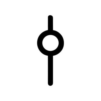 Minimalist Line Round Shape Connector Symbol Communication Technology Element vector