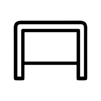 Simple Outline Bordered Rectangle Frame Shape Empty Sign Symbol Graphic vector