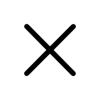 Simple Line Style Cross Mark Symbol Wrong Sign Shape Icon vector