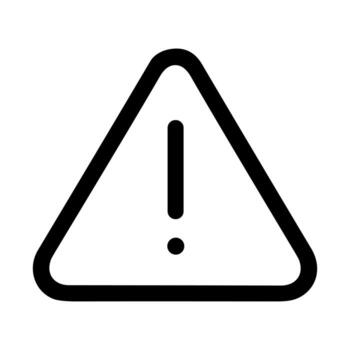 Outline Simple Triangle Exclamation Mark Sign Shape Warning Icon vector