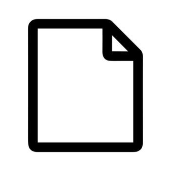 Simple Outline Blank Page Document File Sheet Icon Element vector