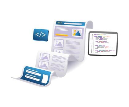 Web developer designer programmer vector